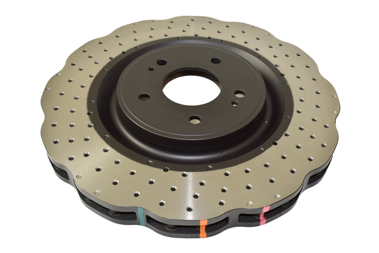 4000 Crossdrilled/Dimpled Wave Disc Kp Mitsubishi Evo X 08-> Front DBA42224WXD - DBA