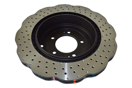 4000 Crossdrilled/Dimpled Wave Disc Kp Mitsubishi Evo X 08-> Rear DBA42225WXD - DBA