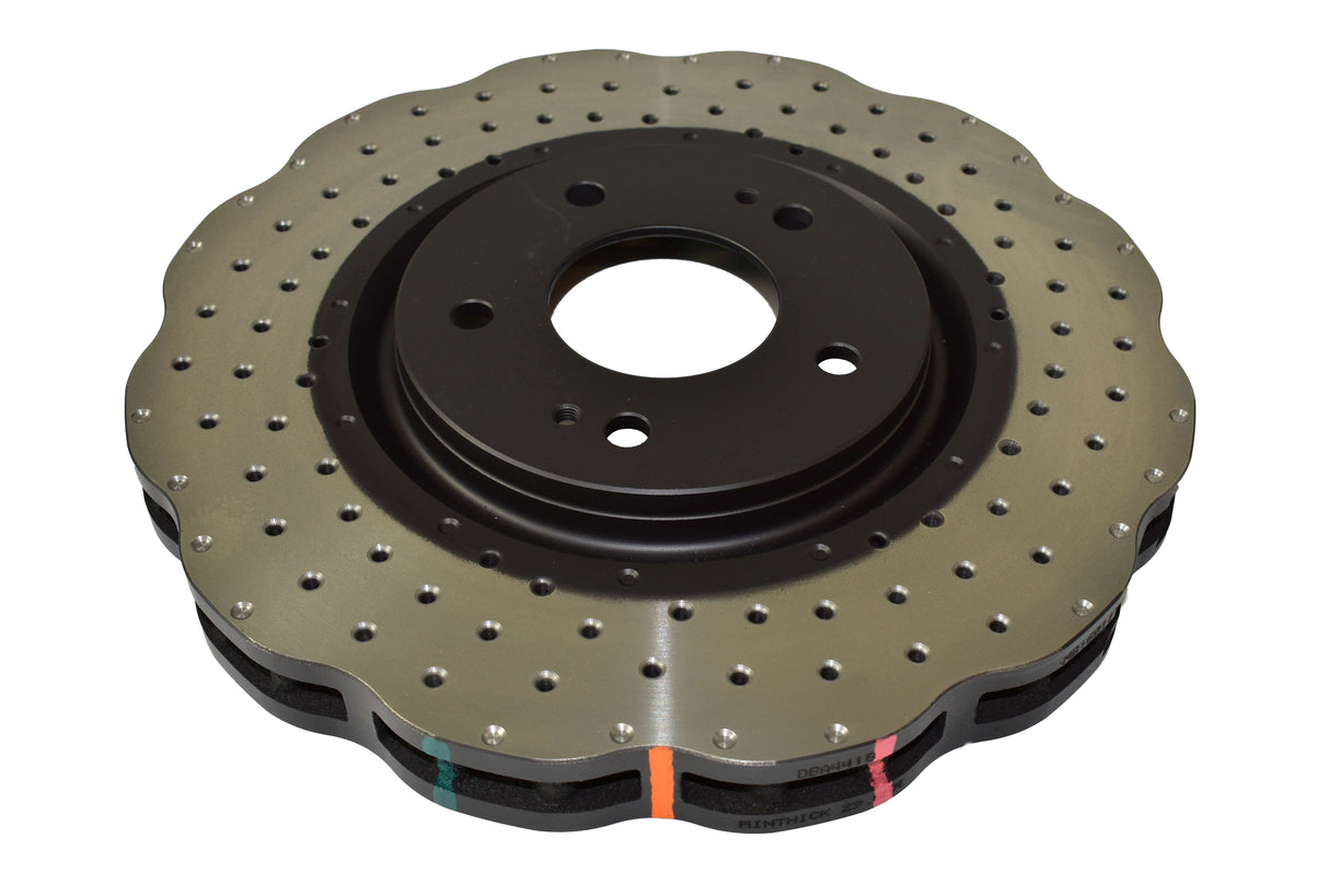 4000 Cross-Drill And Dimple Wave Disc Kp Mitsubishi Evo V-Ix 96-08 Front DBA4418WXD - DBA