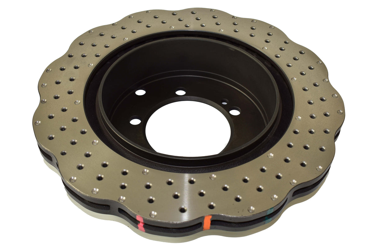 4000 Cross-Drill And Dimple Wave Disc Kp Mitsubishi Evo V-Ix 96-08 Rear DBA4419WXD - DBA