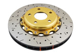 5000 Fully Assembled 2 Piece Gold Hat Xs Cross-Drill/Slotted Kp Subaru Wrx 99-01 Front DBA5000GLDXS - DBA