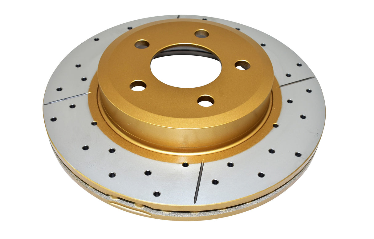 Street Gold Cross-Drill/Slotted Kp Ford Ba/Bf & Fg 02-> Front DBA504X - DBA