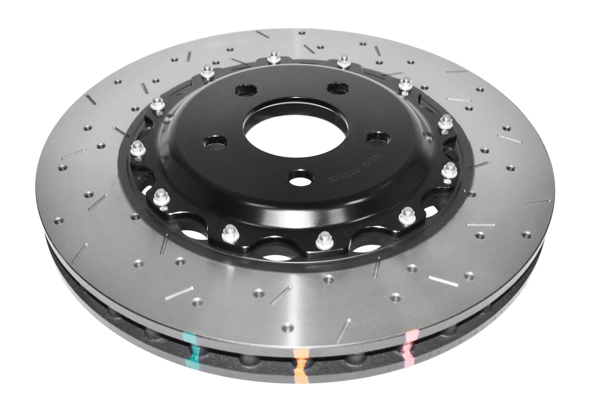 5000 Fully Assembled 2 Piece Black Hat Xs Cross-Drill/Slotted Kp Ford Fpv Ba/Bf/Fg 05-11 Front DBA52102BLKXS - DBA
