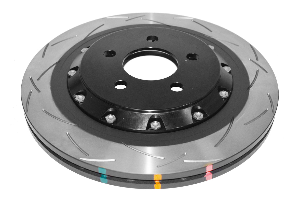 5000 Assembled 2 Piece Black Hat T3 Slot 330MM X 25MM Kp Ford Mustang 15-> Rear DBA52165BLKS - DBA
