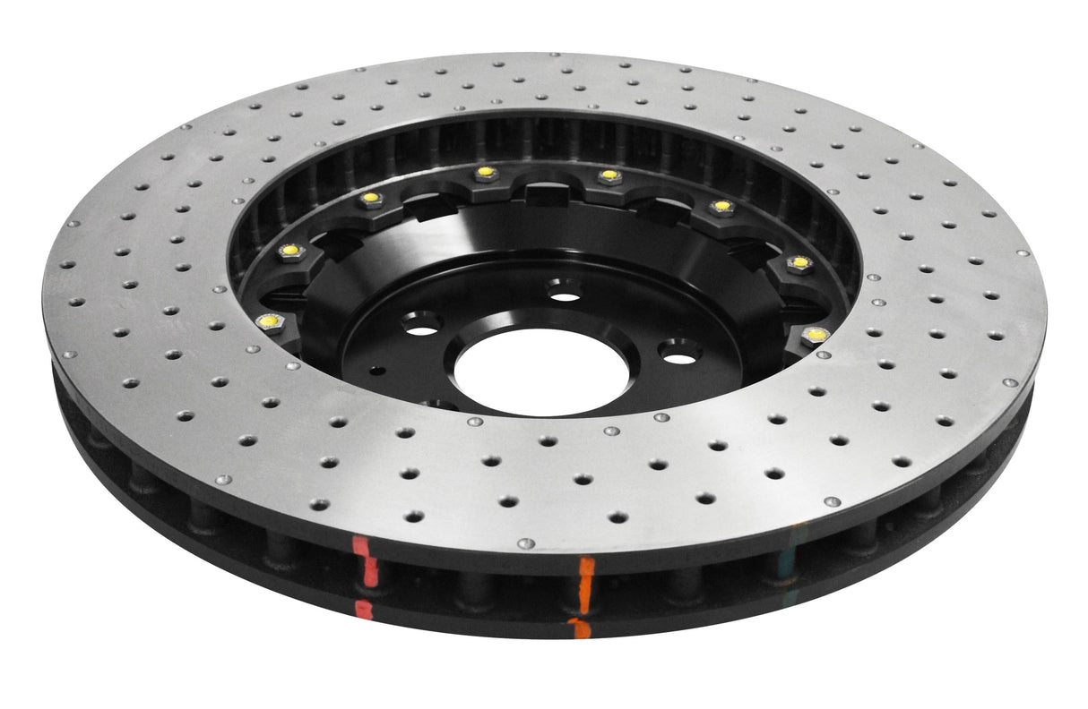 5000 Fully Assembled 2 Piece Black Anodised Hat Cross-Drill And Dimple Kp Ford Mustang 15-> Front Flat Rings 52632.1XD DBA52166BLKXD - DBA