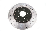 5000 Fully Assembled 2 Piece Black Hat Xs Cross-Drill/Slotted Kp Mitsubishi Evo V-Ix 96-08 Front DBA52218BLKXS - DBA