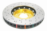 5000 Fully Assembled 2 Piece Gold Hat Xs Cross-Drill/Slotted Kp Mitsubishi Evo V-Ix 96-08 Front DBA52218GLDXS - DBA