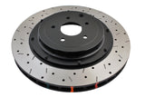 5000 Fully Assembled 2 Piece Black Hat Xs Cross-Drill/Slotted Kp Nissan Gt-R 09-11 Rear DBA52321BLKXS - DBA