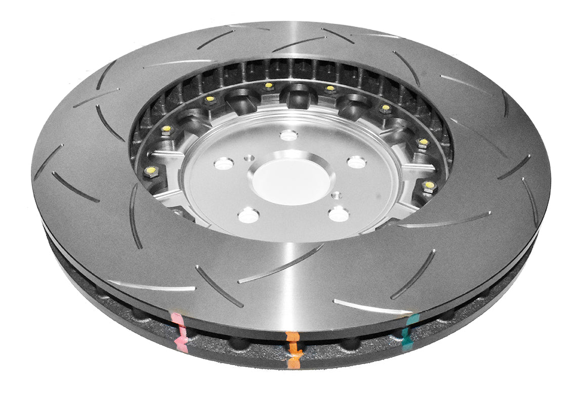 5000 Assembled 2 Piece Clear Anodised T3 Slotted Kp Lexus Gs-F URL10R & Rc-F USC10R V8 09/2014-> Front Flat Rings 5263 DBA52788SLVS - DBA