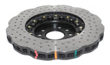 5000 Fully Assembled 2 Piece Black Anodised Hat Cross-Drill And Dimple Wave Disc Kp Volkswagen Golf Mk: 5&6 Front DBA52808WBLKXD - DBA