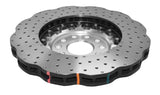5000 Fully Assembled 2 Piece Clear Anodised Hat Cross-Drill And Dimple Wave Disc Kp Volkswagen Golf Rear MK7 Audi S3 12-> Front DBA52830WSLVXD - DBA