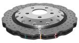 5000 Fully Assembled 2 Piece Clear Anodised Hat Cross-Drill And Dimple Wave Disc Kp Audi RS4 RS5 Rear DBA52835WSLVXD - DBA
