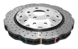 5000 Fully Assembled 2 Piece Clear Anodised Hat Cross-Drill And Dimple Wave Disc Kp AUDI-RS3 -> Front DBA52844WSLVXD - DBA