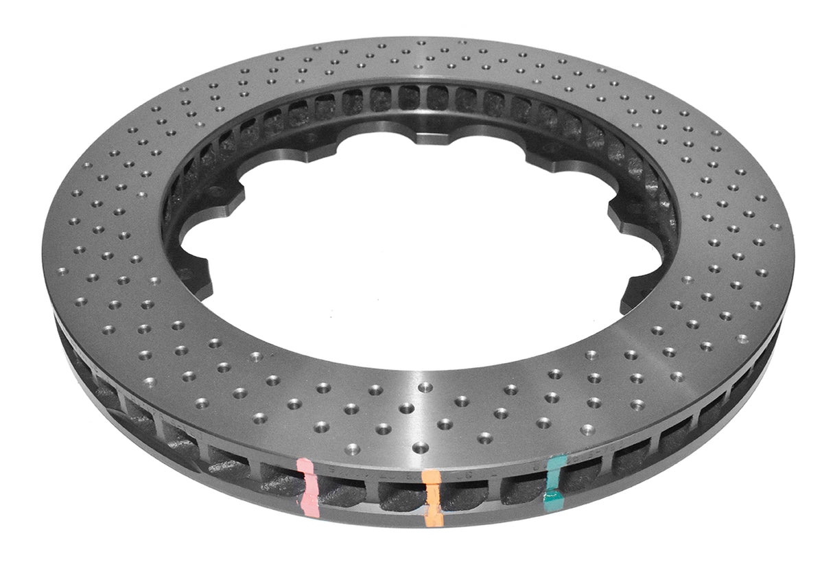 5000 Rotor Cross Drilled/Dimpled Right Hand 48CV ( Brembo Replacement 09.5759.13/23 ) With M6 Locking Compound Nut DBA52923.1RXD - DBA
