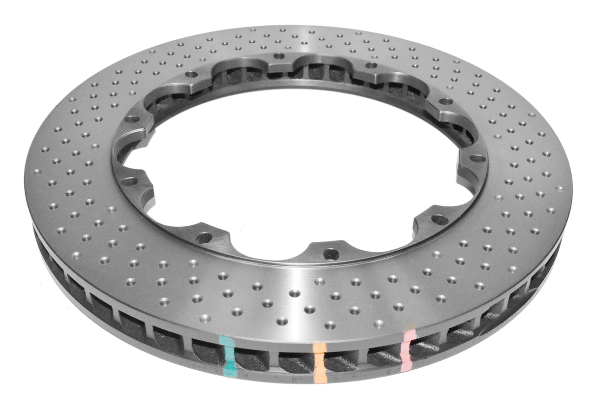 5000 Rotor Cross Drilled/Dimpled Right Hand 48CV ( Brembo Replacement 09.5759.13/23 ) With M6 Locking Compound Nut DBA52923.1RXD - DBA
