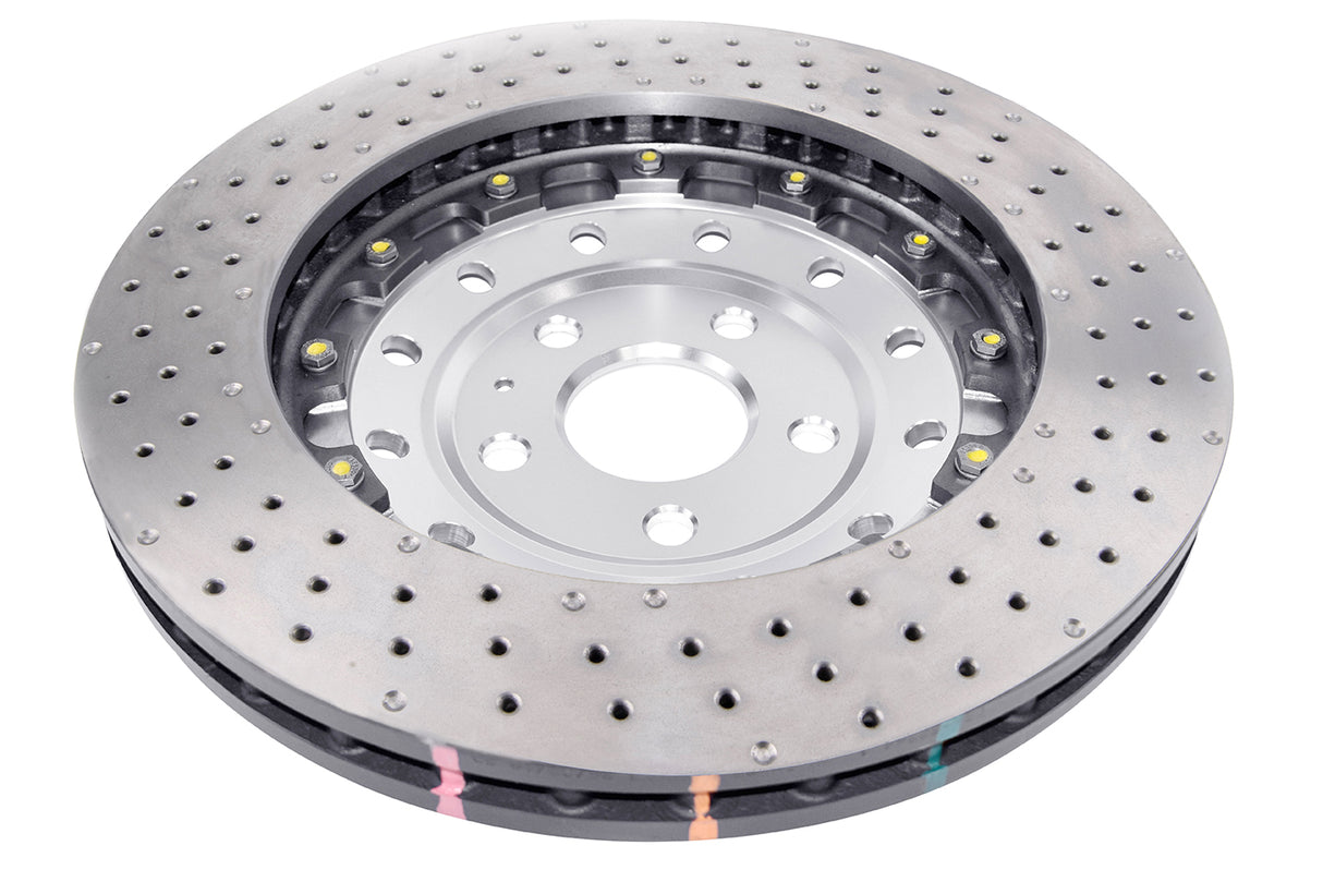 5000 Fully Assembled 2 Piece Clear Anodised Hat Cross-Drill And Dimple Kp Audi RS3 8V Sedan 06/17-> Front Rings 52844.1X DBA53004SLVXD - DBA