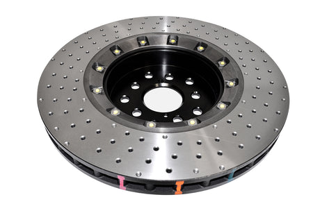 5000 Fully Assembled 2 Piece Black Xd Cross-Drill And Dimple Kp Subaru Wrx STi Brembo 6 Pot Rear Yellow Calipers 19 Includes DBA53050BLKXD-10 - DBA | Universal Auto Spares
