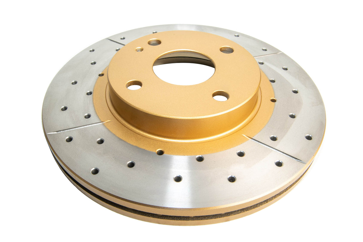 Street Gold Cross-Drilled/Slotted Ford Laser 90-00 Front DBA533X - DBA