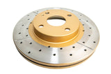 Street Gold Cross-Drilled/Slotted Ford Laser 90-00 Front DBA533X - DBA
