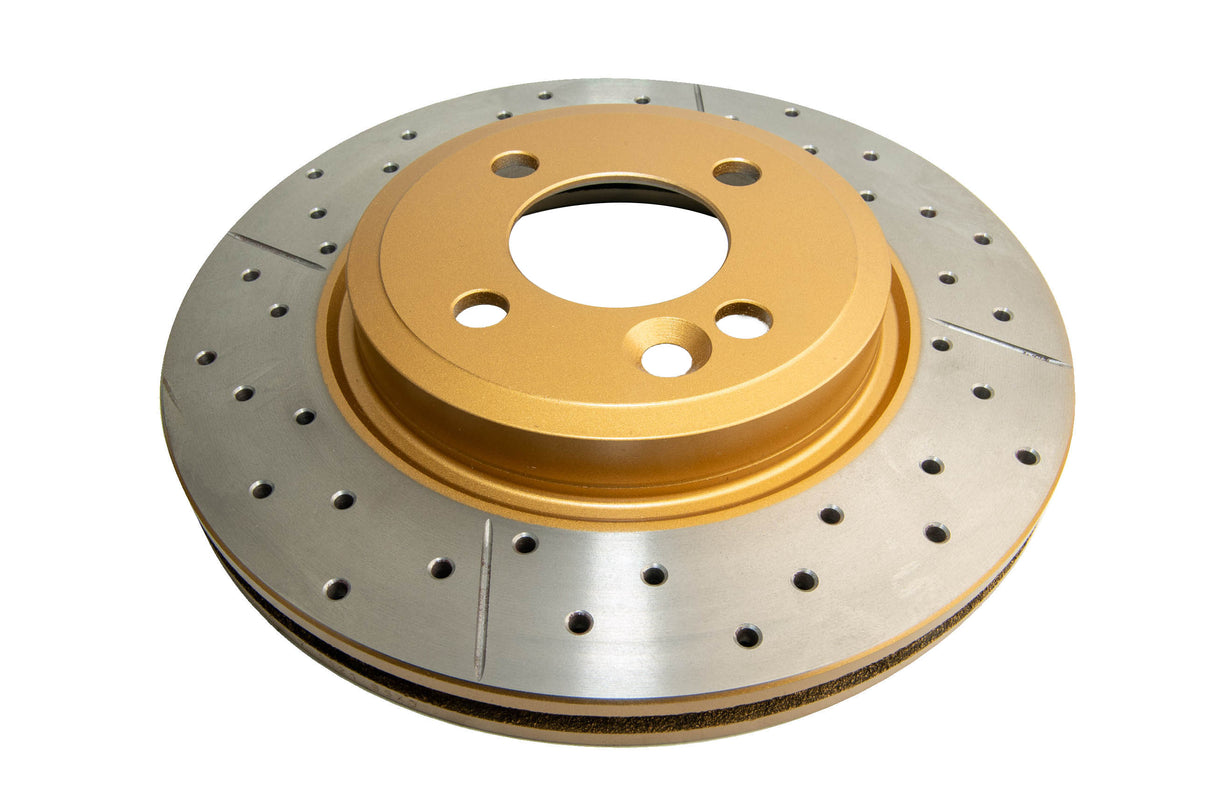 Street Gold Cross-Drilled/Slotted Mini Cooper R50 R56 00-> Front DBA542X - DBA