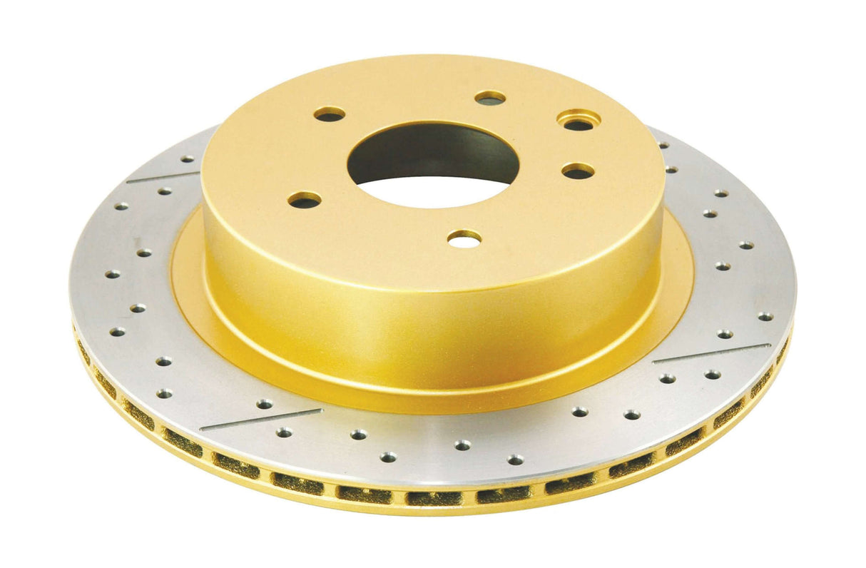 Street Gold Cross-Drill/Slotted Kp Nissan X Trail T30 01-07/STAGEA M35 01-07 Rear DBA574X - DBA