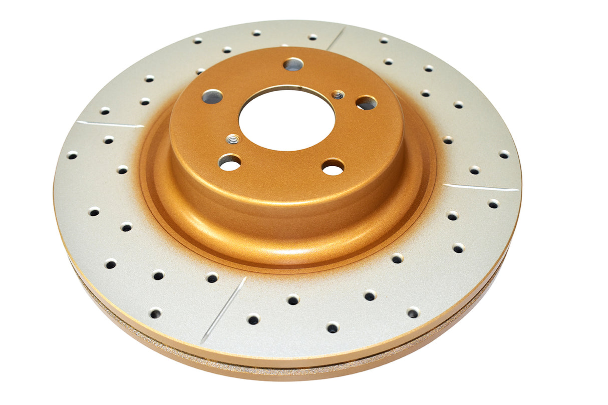 Street Gold Cross-Drill/Slotted Kp Subaru Impreza Wrx 99-00 Front DBA650X - DBA
