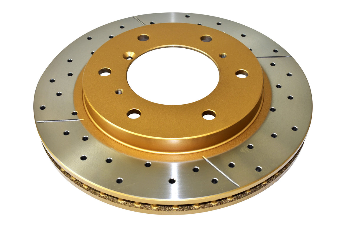 Street Gold Cross-Drilled/Slotted Mitsubishi Pajero Nm/Np/Ns/Nt 00-> Front DBA660X - DBA