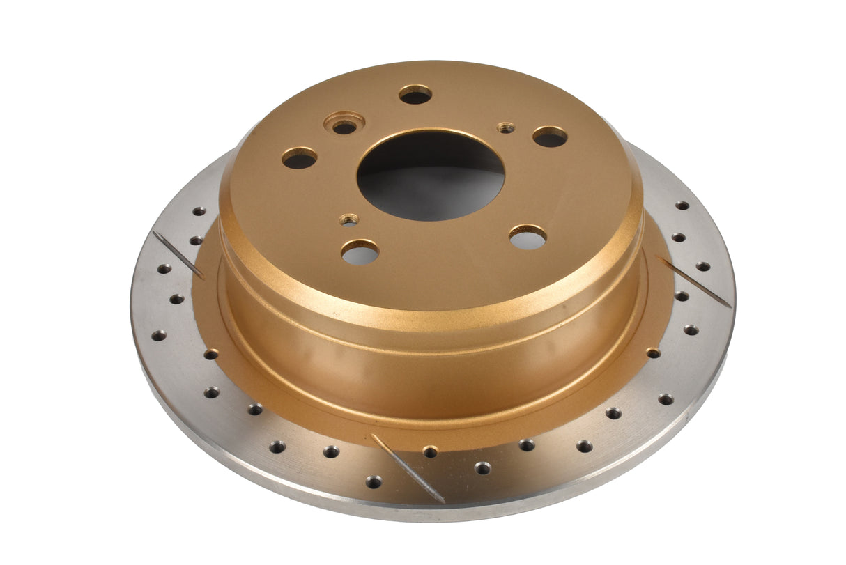Street Gold Cross-Drilled/Slotted SldToyota Camry/Holden Apollo 92-02 Rear DBA736X - DBA