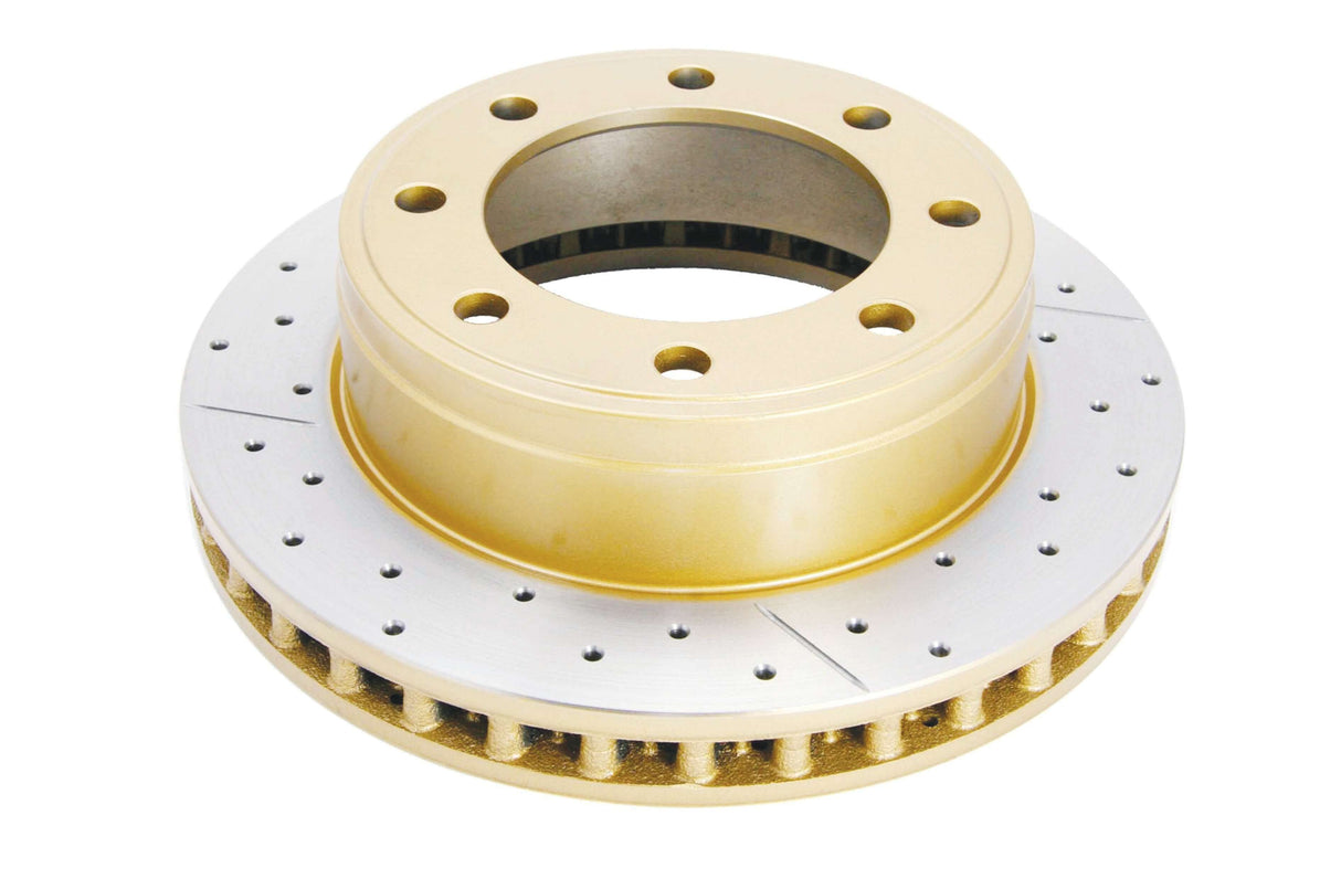 Street Gold Cross-Drill/Slotted Kp F250 4 Wheel ABS 350 Dual Rear Wheel 01-04 Front DBA798X - DBA