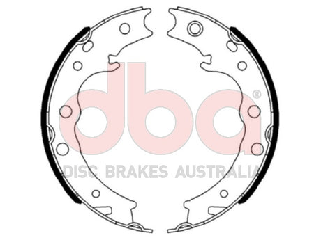 Street Series Brake Shoes Subaru/Toyota Parking Brake 190MM DBAS2033 - DBA | Universal Auto Spares