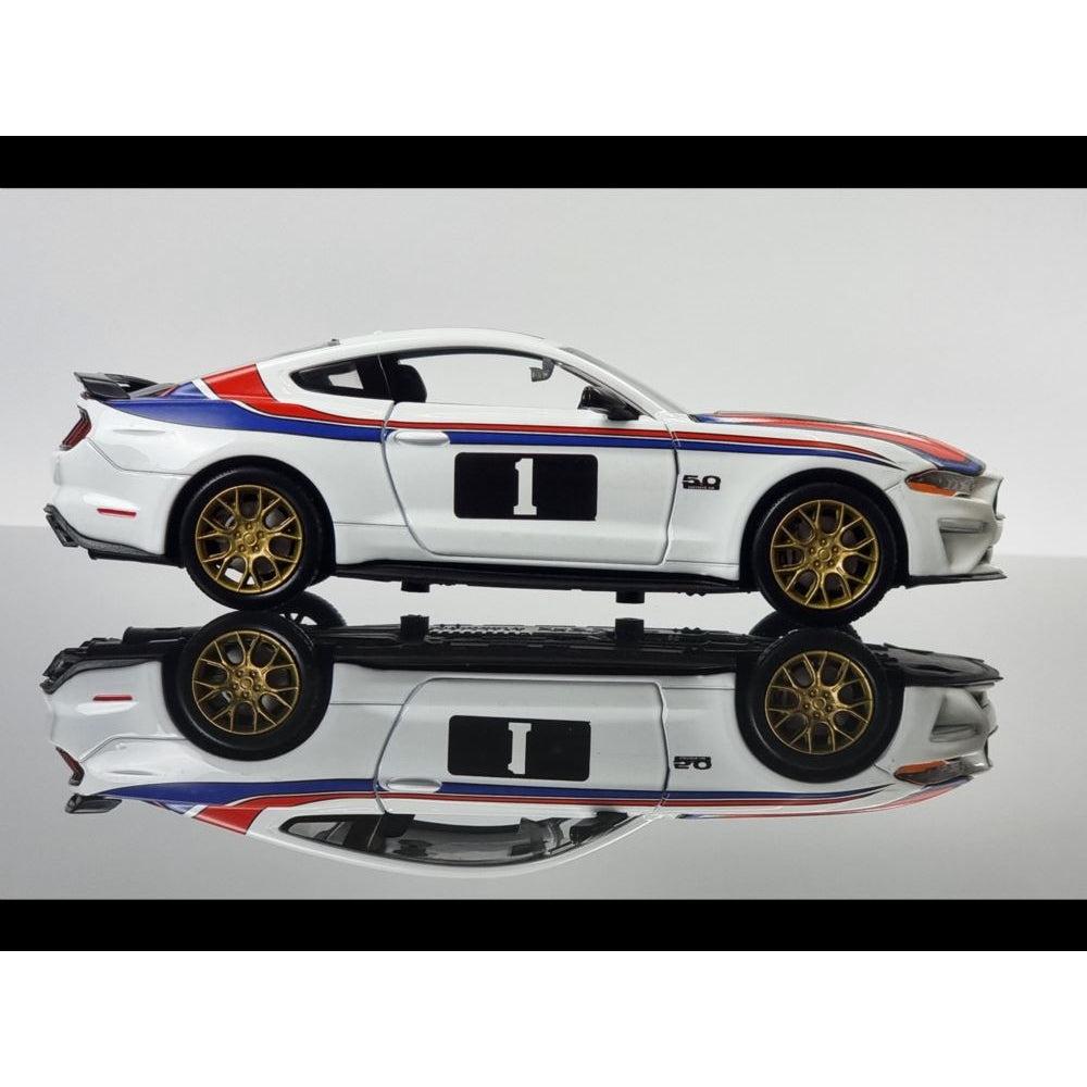 2018 Ford Mustang RHD #1 Bathurst Special Allan Moffat Retro 1977 40th Anniversary 1–2 Finish Diecast Model Car 1:24 Scale (Approx. 18–20cm) Collectible | Universal Auto Spares