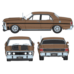 Ford XW Falcon GTHO Gold Diecast Model Car 1:24 Scale (Approx. 18–20cm) Collectible | Universal Auto Spares