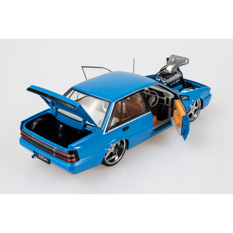 Holden VL Calais Custom Supercharged Blue Diecast Model Car 1:24 Scale Collectible