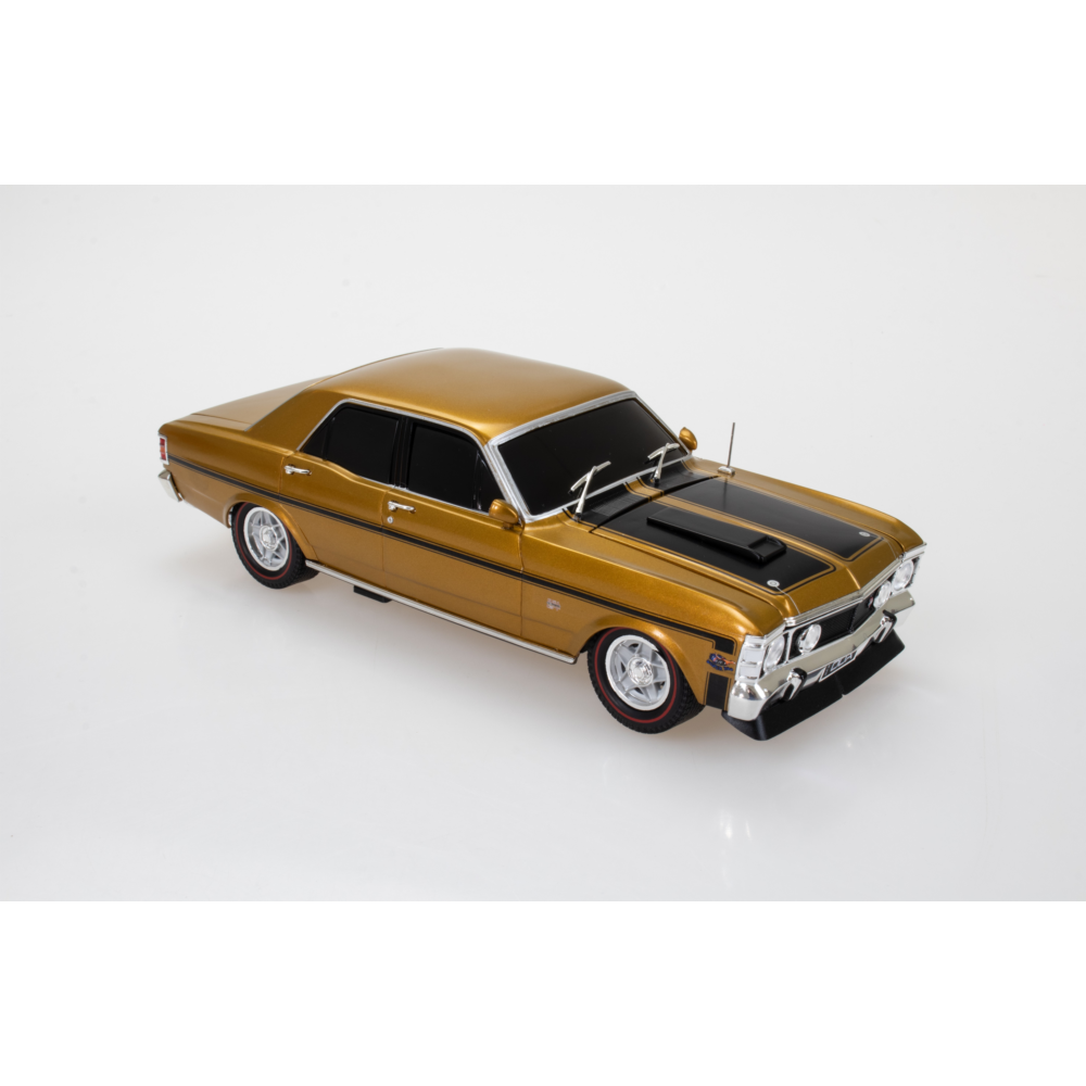 Ford Falcon XW GTHO Spectra Rides Gold Plastic Light Up Diecast Model Car 1:24 Scale (Approx. 18–20cm) Collectible