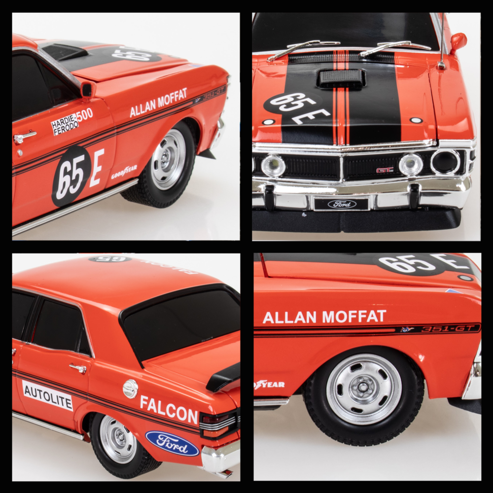 1971 Ford Falcon XY GTHO Phase III #65E Allan Moffat Bathurst Winner Spectra Rides Plastic Light Up Model Car 1:24 Scale Collectible - Diecast Models
