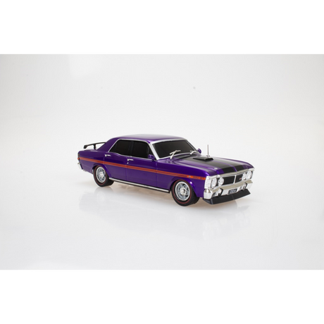 Ford Falcon XY Sedan Purple Spectra Rides Plastic Light Up Model Car 1:24 Scale Collectible