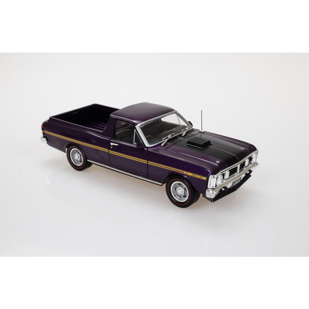 Ford XY GT Ute Purple with Gold Stripe Diecast Model Car 1:24 Scale (Approx. 18–20cm) Collectible | Universal Auto Spares