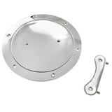Inspection Port Deck Plate 205 mm With Key 316 Stainless Steel DECKP-001 - Machter