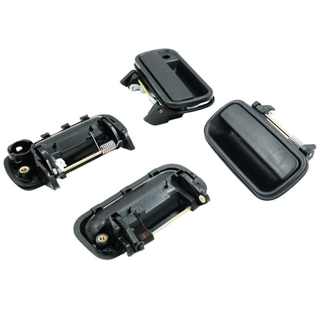 4 Pieces Textured Black Front Rear Outer Door Handle Fit For Toyota Hilux 1988-2005 - Machter