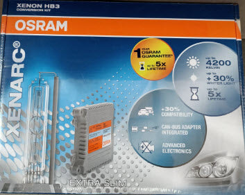 HB3 HID KIT 12V 35W 4200K Complete Kit Globes & Ballast - OSRAM | Universal Auto Spares