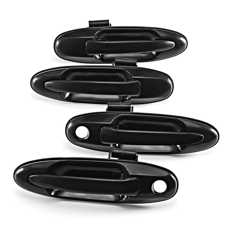 Set Front + Rear Outer Door Handle Fit For Toyota Landcruiser 100 Series 1998-2007 Black DHKIT-TA002 - Machter