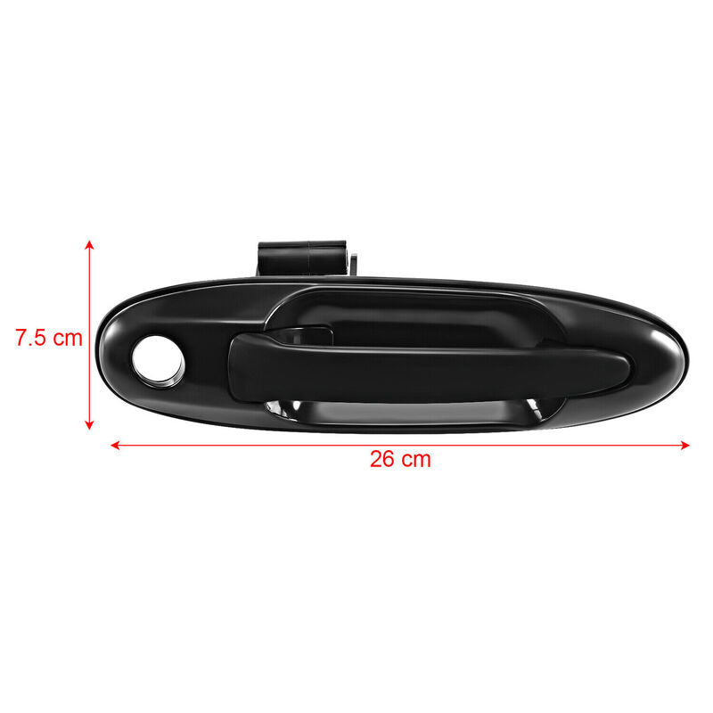 Set Front + Rear Outer Door Handle Fit For Toyota Landcruiser 100 Series 1998-2007 Black DHKIT-TA002 - Machter