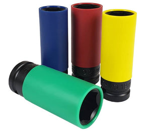 Impact Socket Set Wheel Nut 4 Piece 1/2" Drive 17, 19, 21, 22mm CR-MO - Tool King