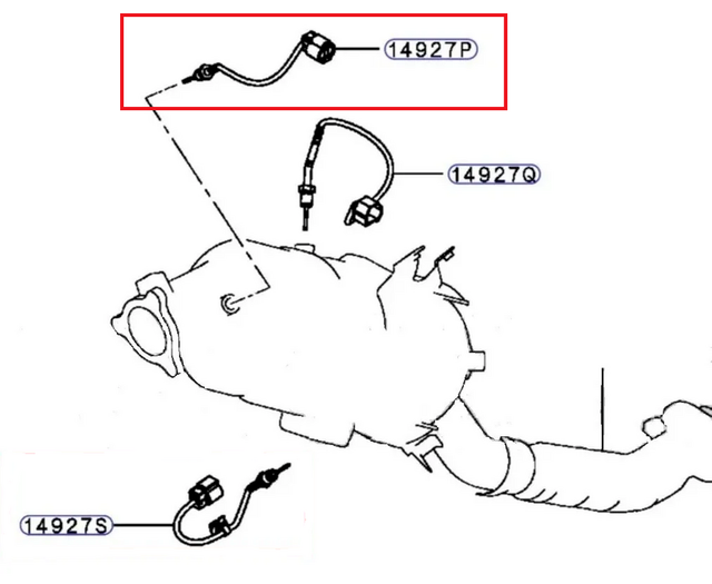 Exhaust DPF Temperature Sensor Fit For Mitsubishi Triton MQ MR 2.4L D Pajero NX 3.2L 4M41T 14927P 2015-ON - Machter