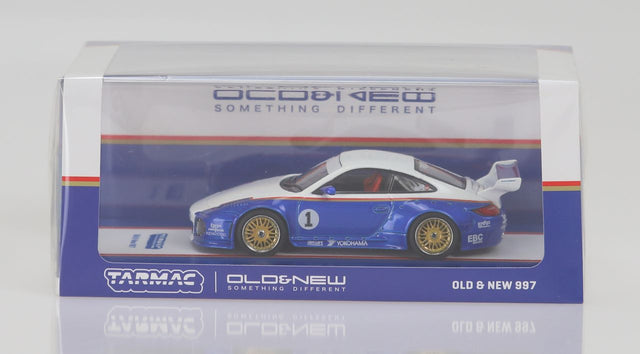 Porsche 911 (997) Old & New Blue/White Diecast Model Car 1:43 Scale (Approx. 10–11cm) Collectible | Universal Auto Spares