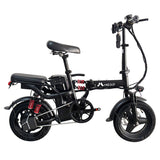 Black Adult 1000W Electric Bike Foldable E Bicycle Mountain E Bikes 14" 3 Speed 50km/h EBIKE-002 - Machter