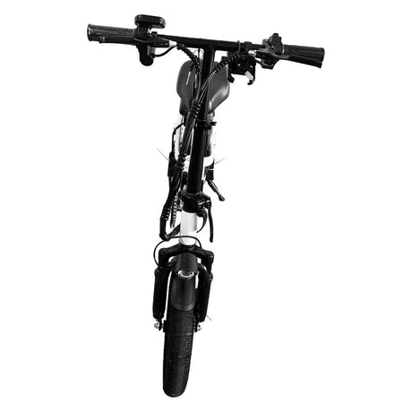 White Adult 1000W Electric Bike Foldable E Bicycle Mountain E Bikes 14" 3 Speed 50km/h - Machter