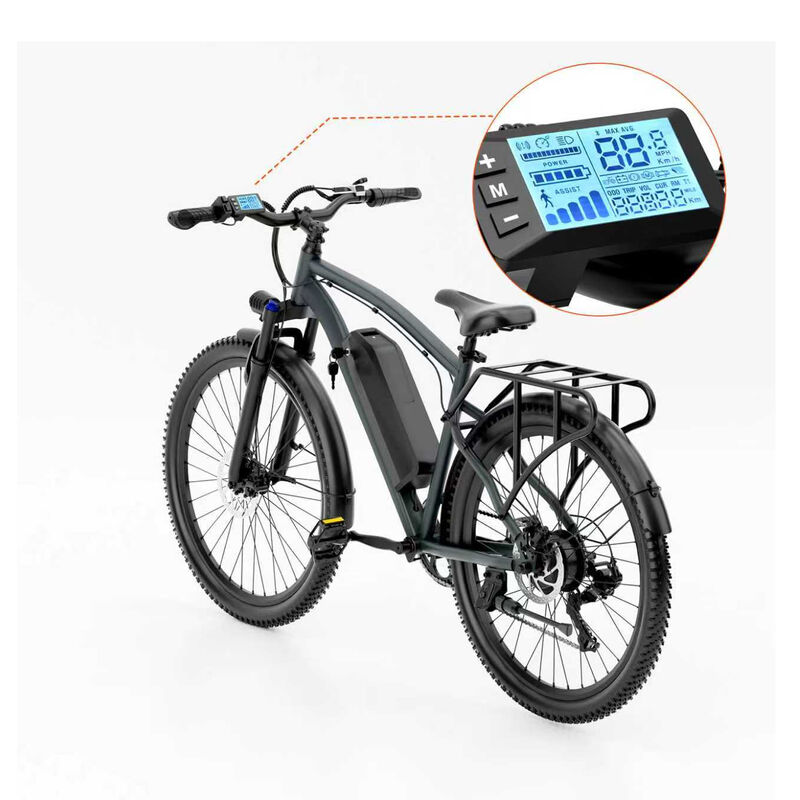 Black Adult Electric Bike 26'' 1500W Brushless Motor EBike Off Road 7 Speed Mountain Ebike EBIKE-005 - Machter
