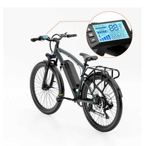 Black Adult Electric Bike 26'' 1500W Brushless Motor EBike Off Road 7 Speed Mountain Ebike EBIKE-005 - Machter