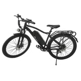 Black Adult Electric Bike 26'' 1500W Brushless Motor EBike Off Road 7 Speed Mountain Ebike EBIKE-005 - Machter